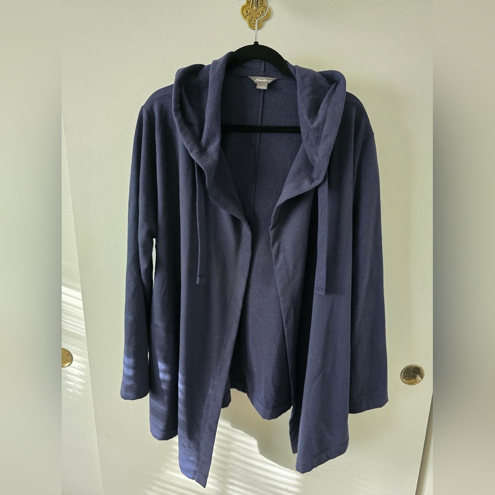 Eddie Bauer Womens Hooded Sweatshirt Shrug/Jacket